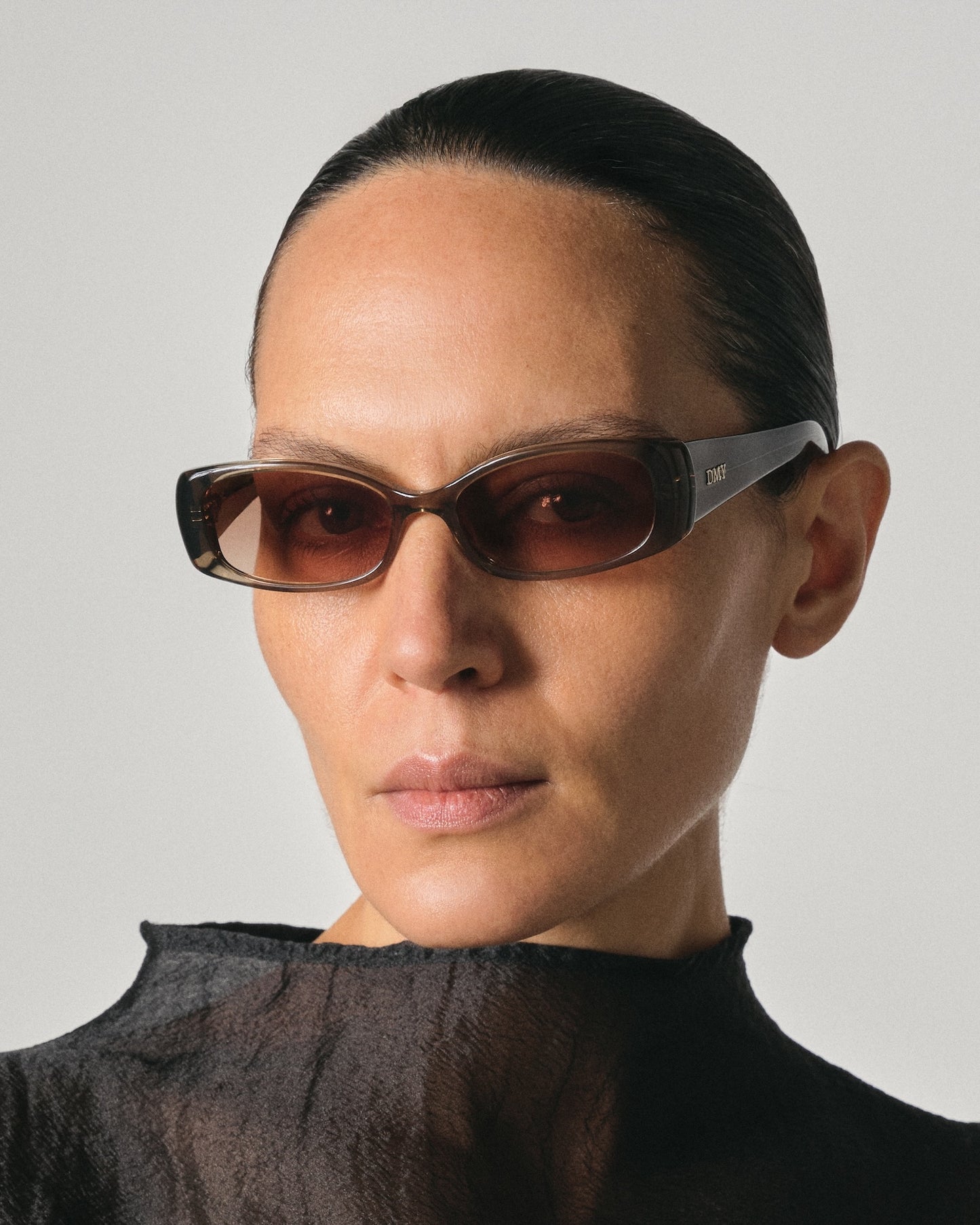 Billy Transparent Olive Sunglasses