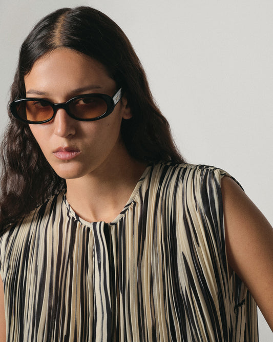 Valentina Black/Amber Lens Sunglasses