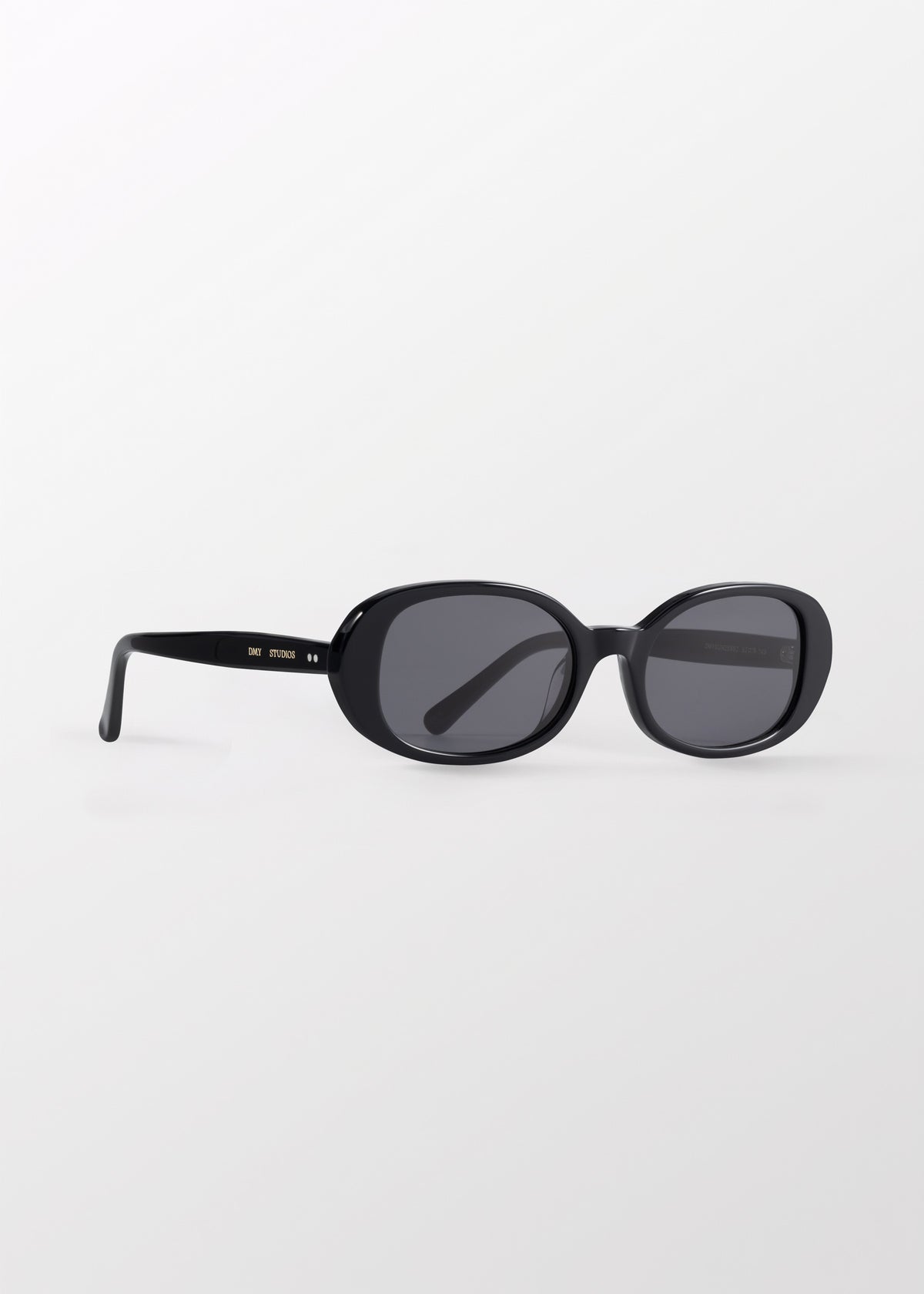 Delphine Black Oval Sunglasses