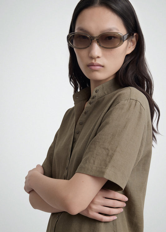Valentina Transparent Olive Sunglasses